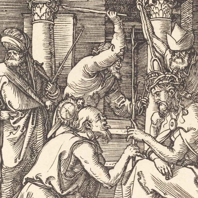 "Albrecht Dürer, Christ Crowned with Thorns, probably c. 1509/1510, woodcut, Rosenwald Collection, 1943.3.3650"